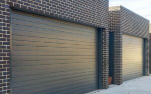 Sectional garage door installed in a modern Canberra home by WR Engineering