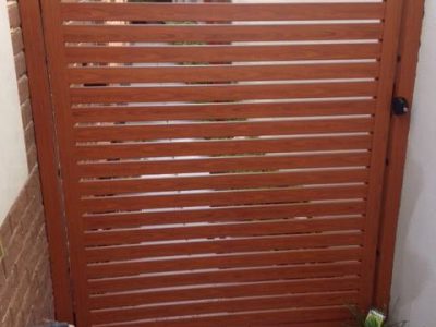 Aluminium slatted gates fences